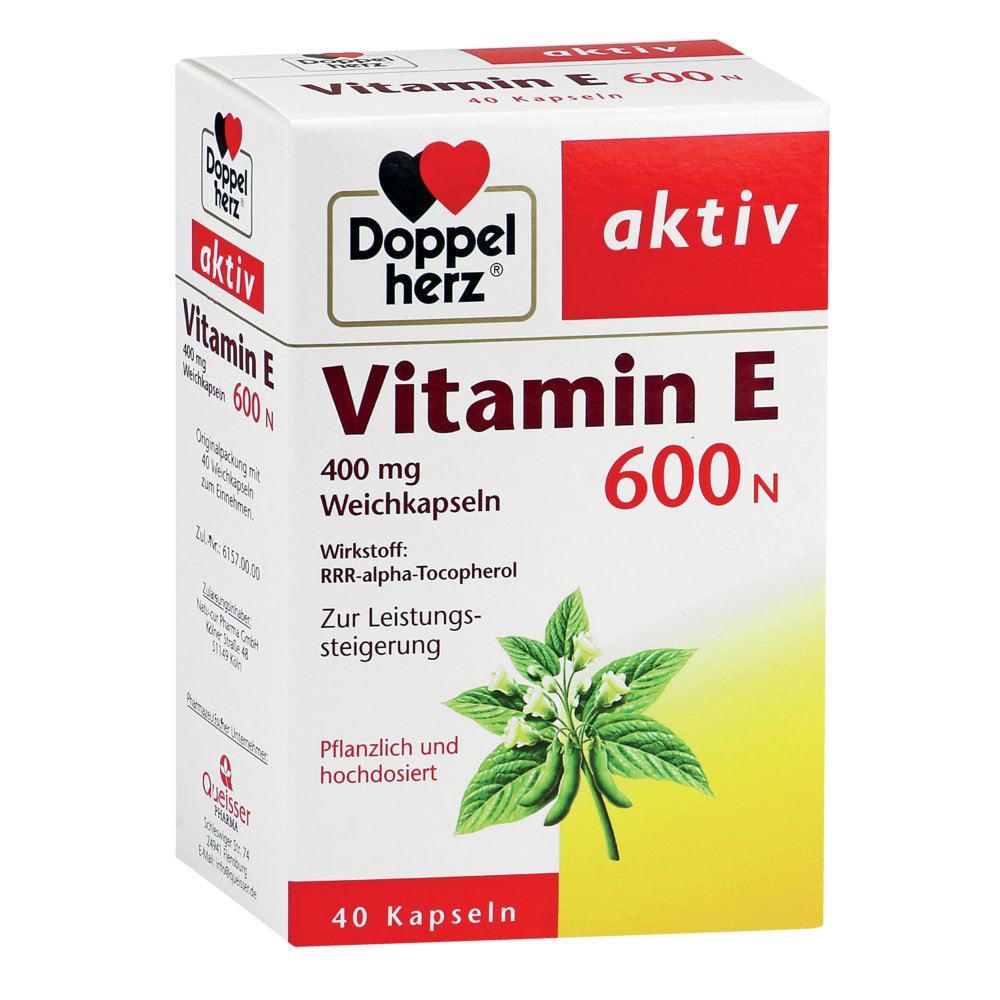 DOPPELHERZ Vitamin E 600 N Weichkapseln