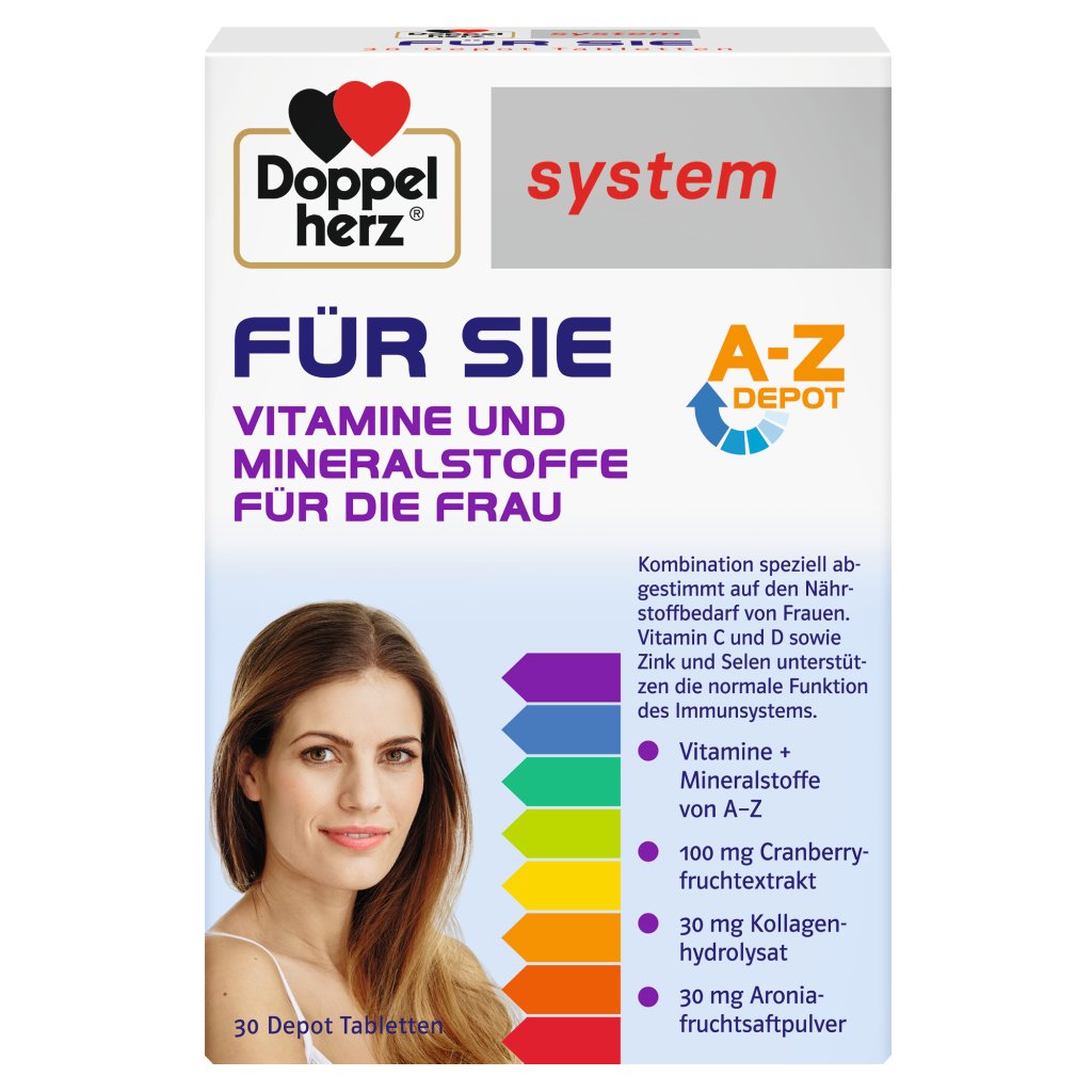 Doppelherz system FÜR SIE Vitamine und Mineralstoffe für die Frau