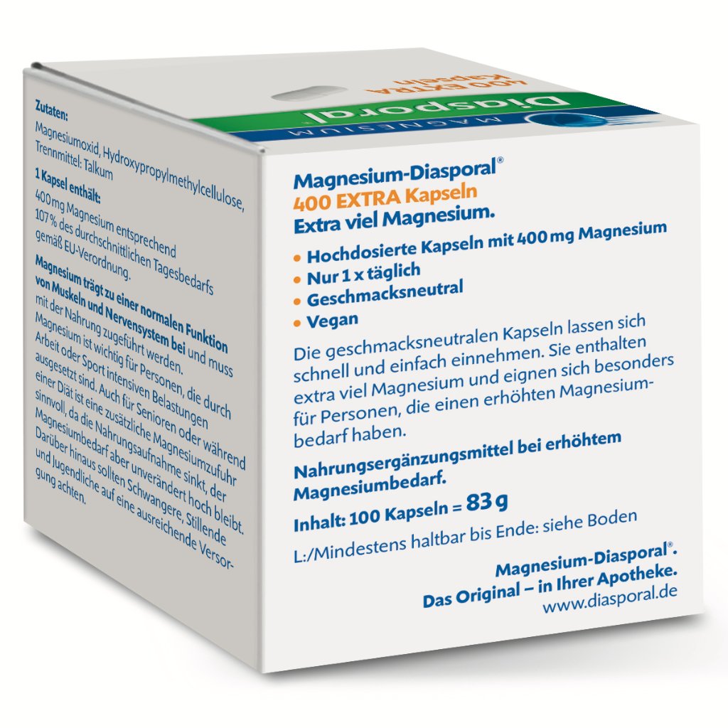 Magnesium-Diasporal® 400 EXTRA Kapseln 100 Stück