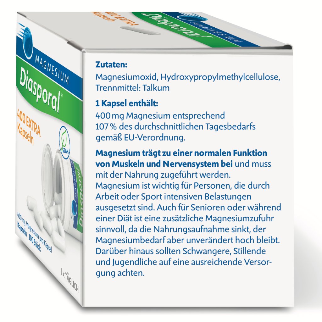 Magnesium-Diasporal® 400 EXTRA Kapseln 100 Stück