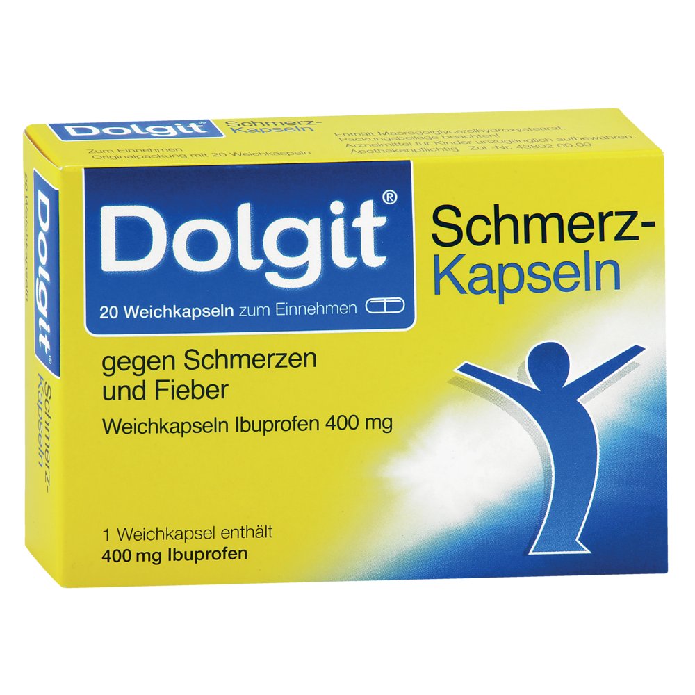 DOLGIT Schmerzkapseln gegen Schmer.u.Fieber 400 mg