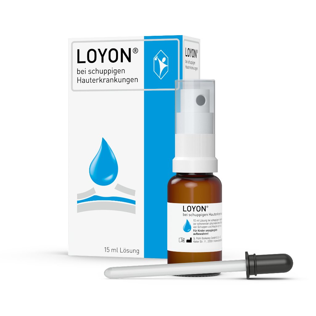 LOYON bei Schuppenflechte, Milchschorf und Kopfgneis 15ml Lösung