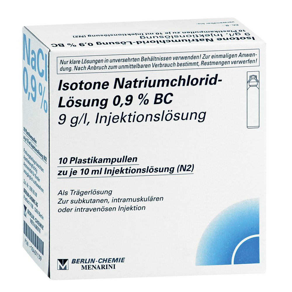 ISOTONE NaCl Lösung 0,9% BC Plast.Amp.Inj.-Lsg.
