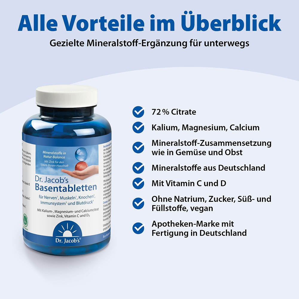 Dr.Jacob's Basentabletten Basen-Citrat-Mineralstoffe Basisch
