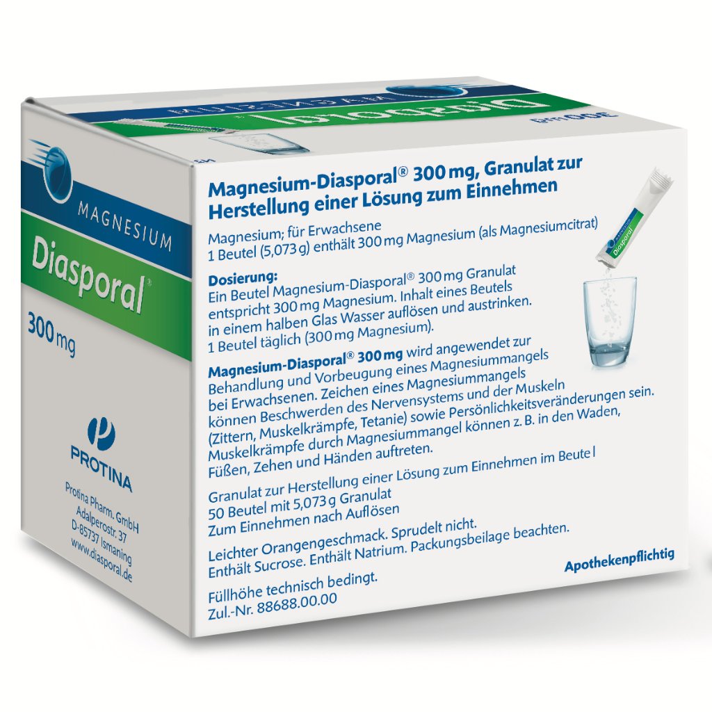 Magnesium-Diasporal® 300 mg Trinkgranulat, 50 Sticks (N2) **