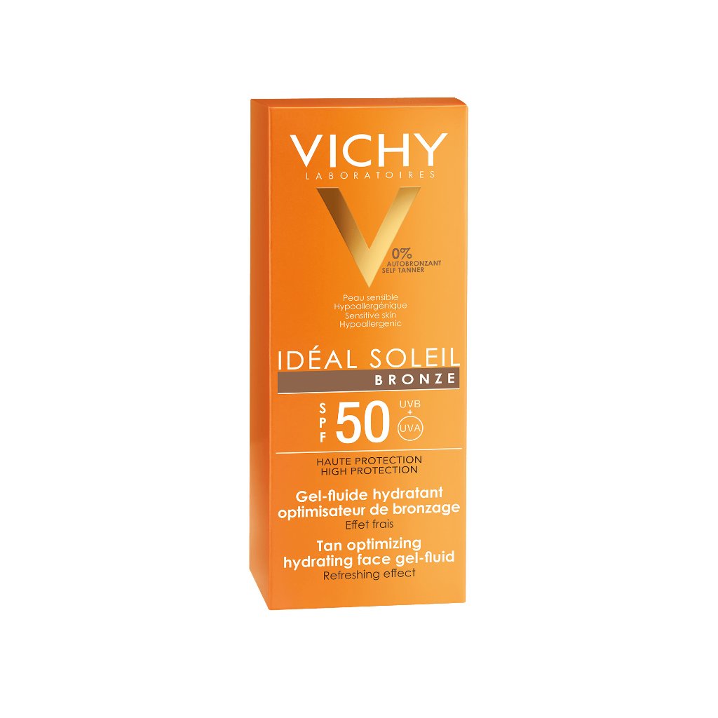 VICHY Idéal Soleil Bronze feuchtigkeitsspendendes Gel-Fluid LSF 50