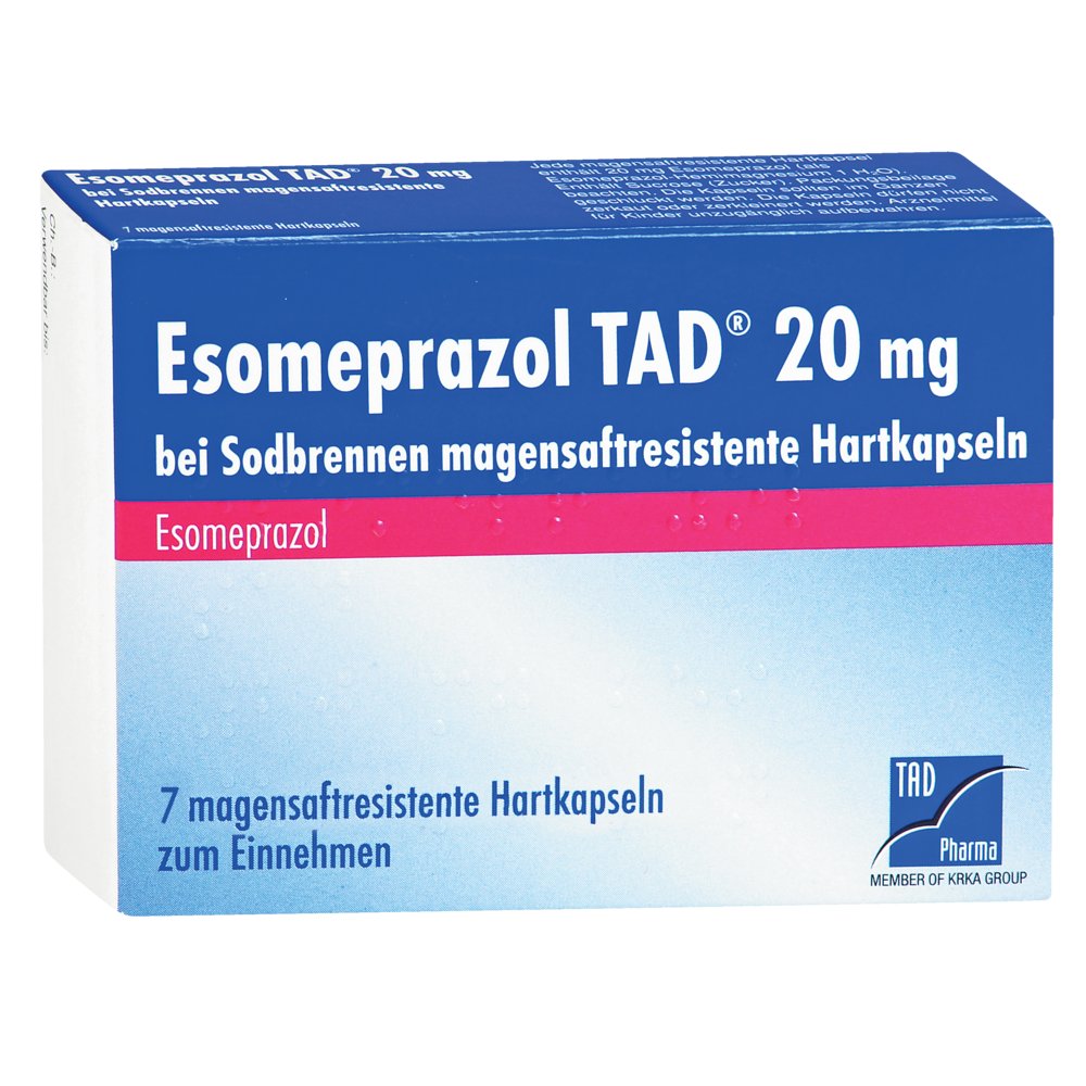 ESOMEPRAZOL TAD 20 mg bei Sodbrennen msr.Hartkaps.