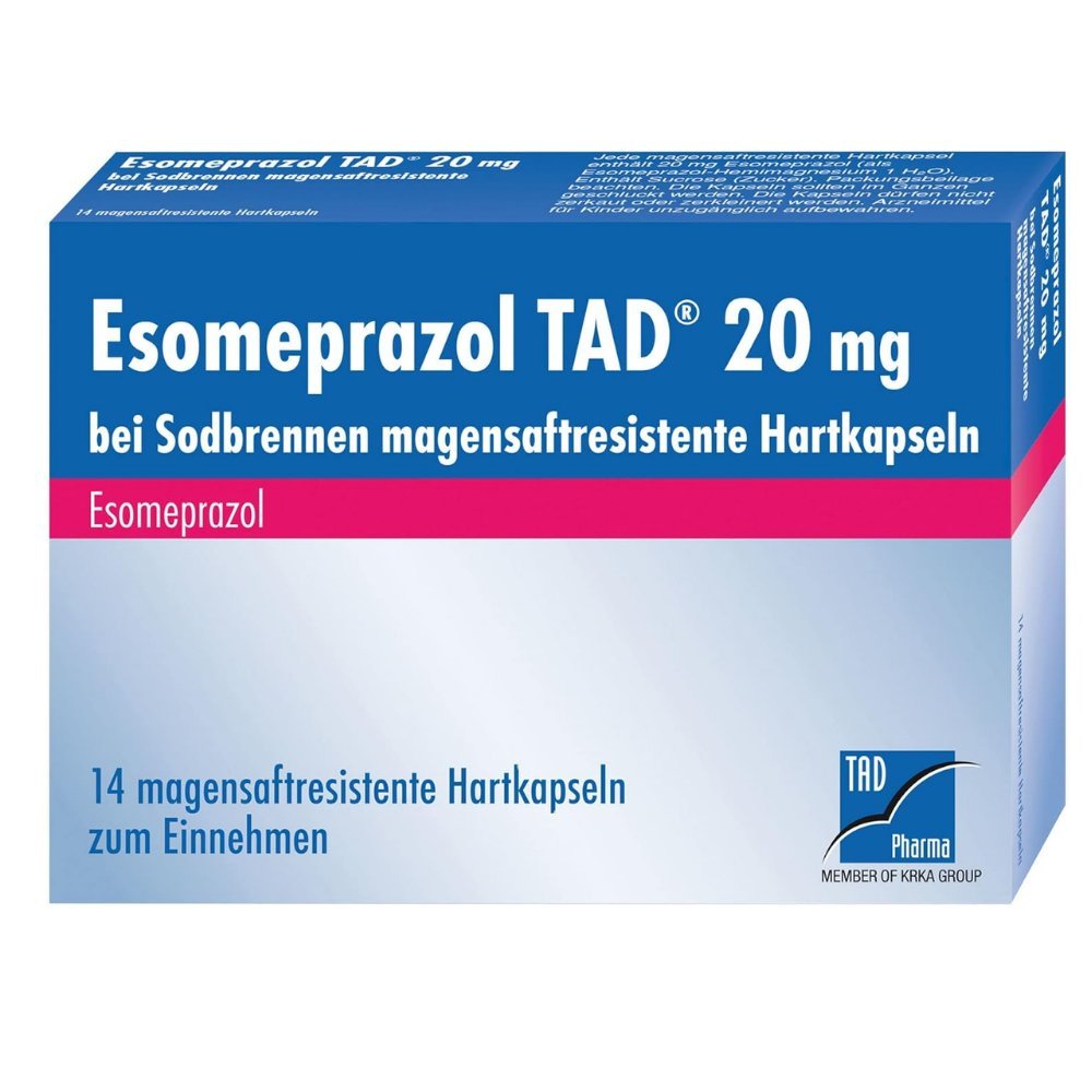 ESOMEPRAZOL TAD 20 mg bei Sodbrennen msr.Hartkaps.