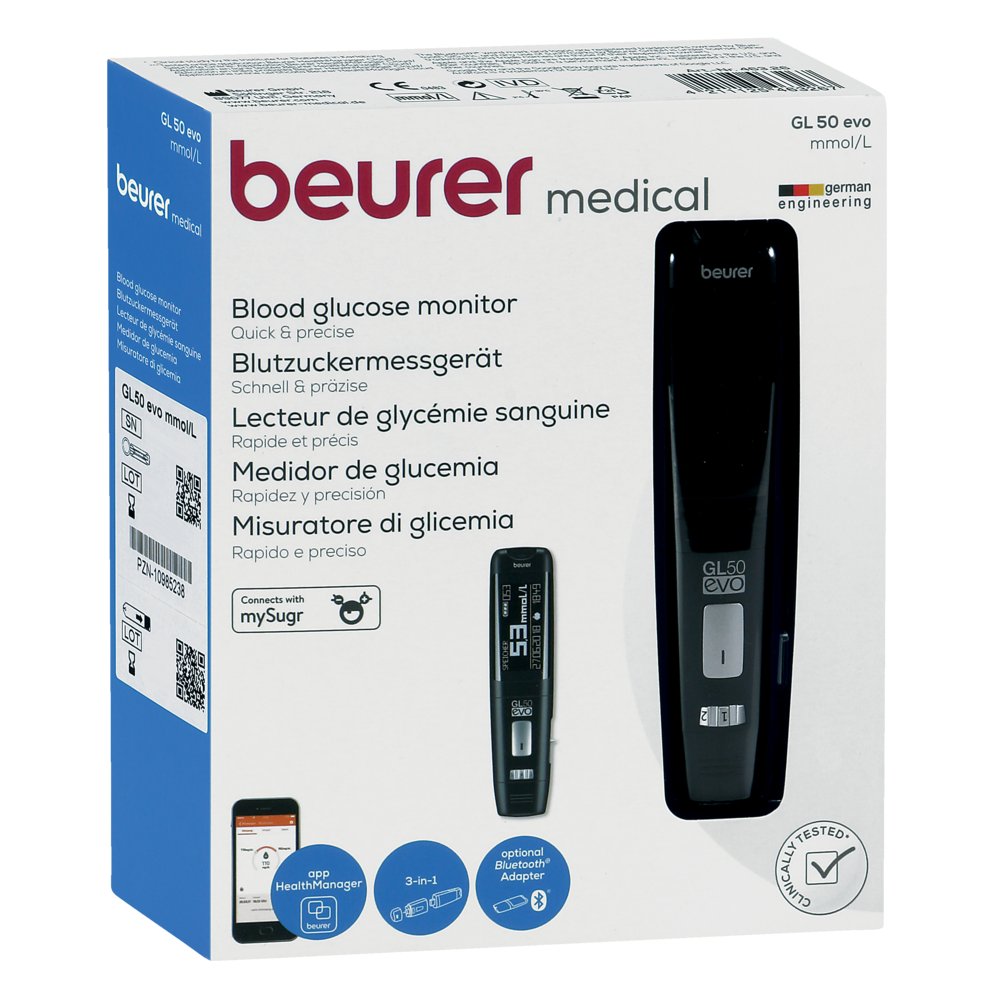 BEURER GL50evo Blutzuckermessgerät mmol/l