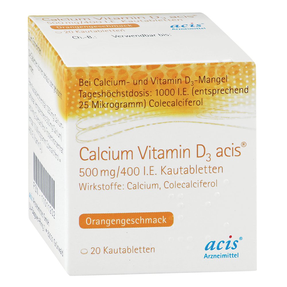 CALCIUM VITAMIN D3 acis 500 mg/400 I.E. Kautabl.