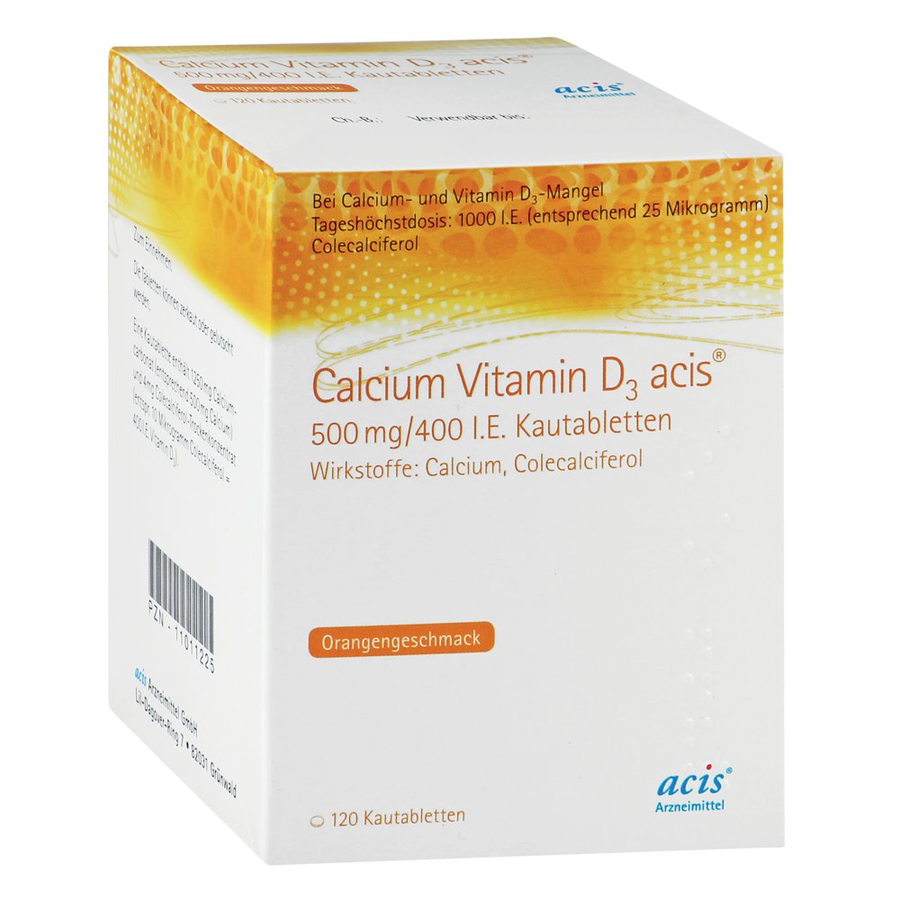 CALCIUM VITAMIN D3 acis 500 mg/400 I.E. Kautabl.