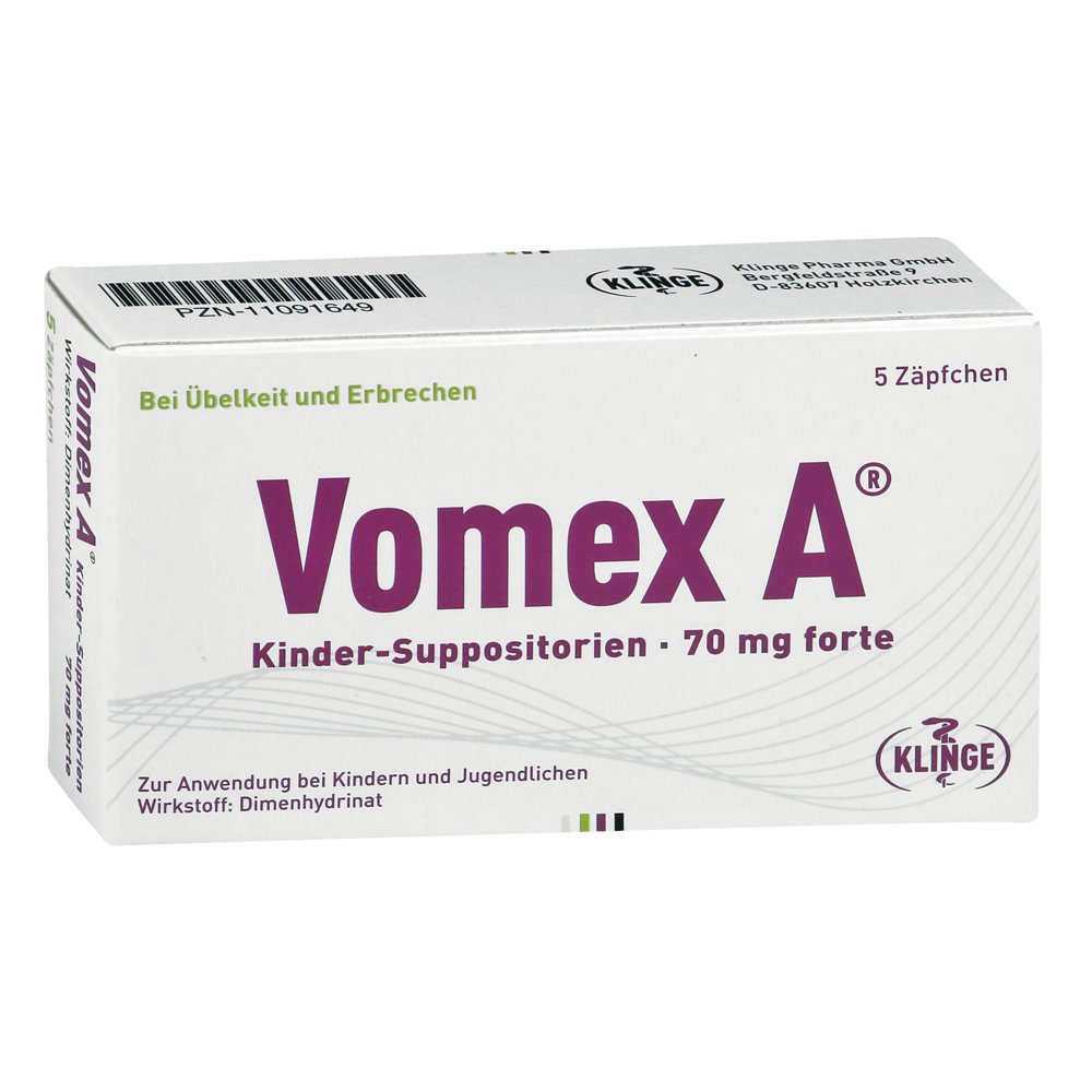 VOMEX A Kinder-Suppositorien 70 mg forte