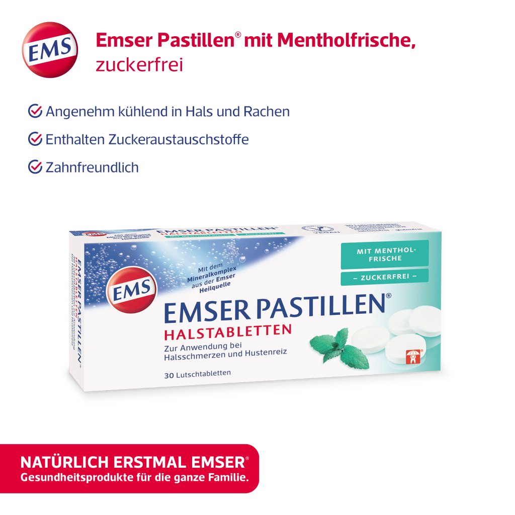 EMSER Pastillen mit Mentholfrische zuckerfrei