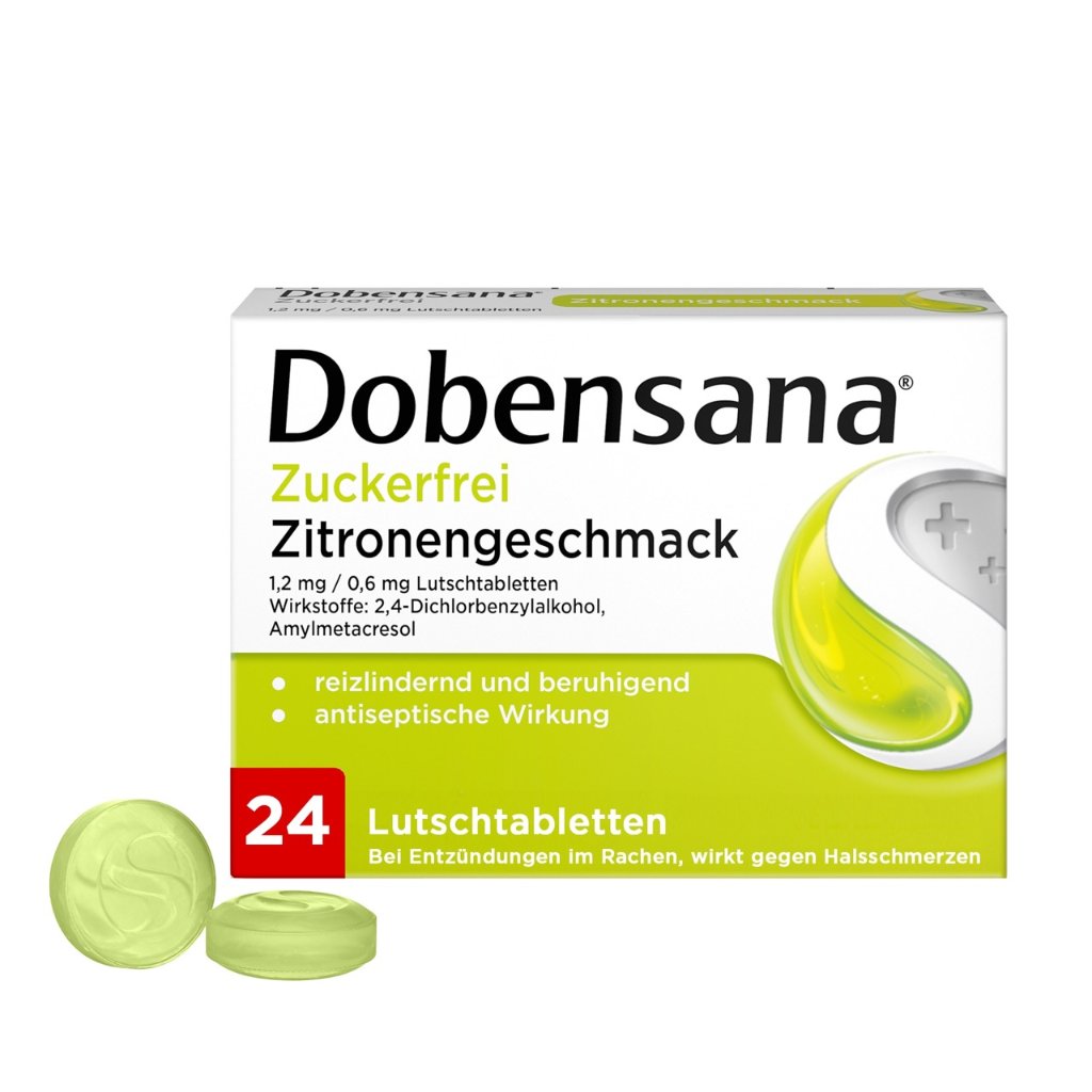DOBENSANA zuckerfrei Zitronengesc.1,2mg/0,6mg Lut.