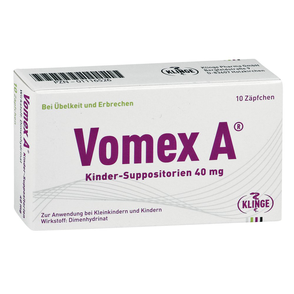 VOMEX A Kinder-Suppositorien 40 mg