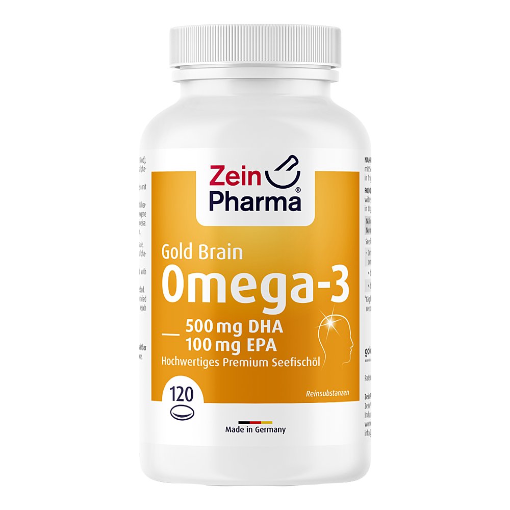 OMEGA-3 GOLD Gehirn DHA 500mg/EPA 100mg Softgelkap