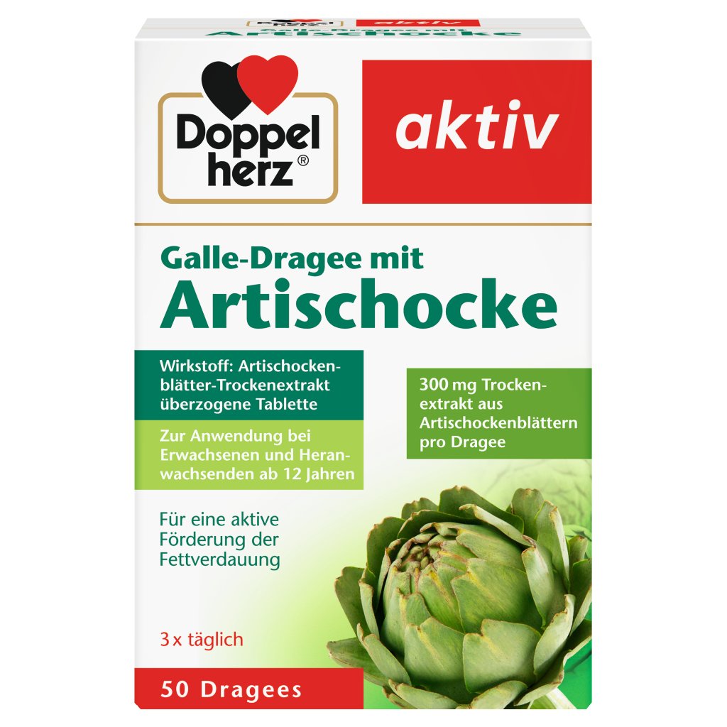 Doppelherz Galle-Dragee mit Artischocke
