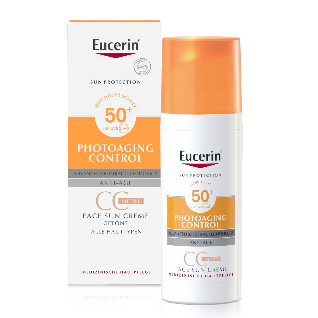 EUCERIN Sun CC Creme getönt mittel LSF 50+