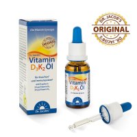Dr. Jacob's Vitamin D3K2 Öl 800 IE/20 mcg D3+K2 640 Tropfen