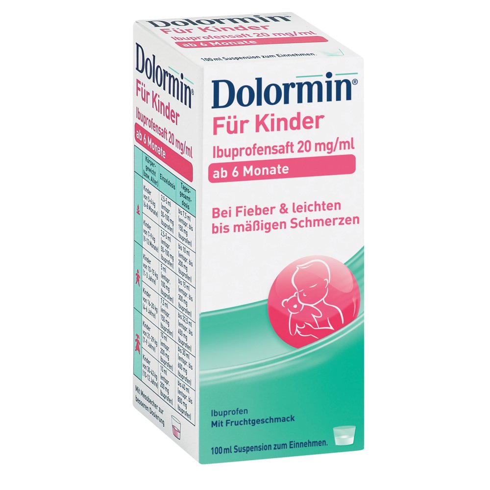 DOLORMIN für Kinder Ibuprofensaft 20 mg/ml Susp.