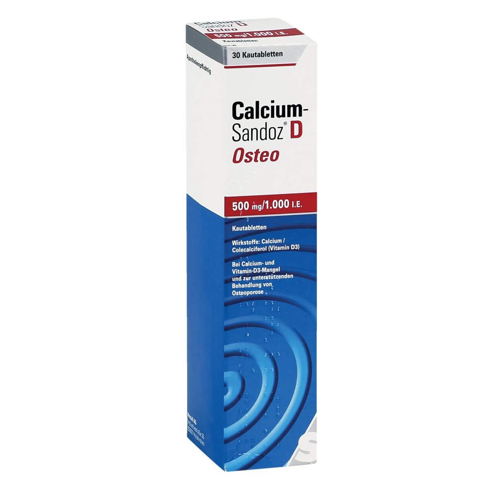 CALCIUM SANDOZ D Osteo 500 mg/1.000 I.E. Kautabl.