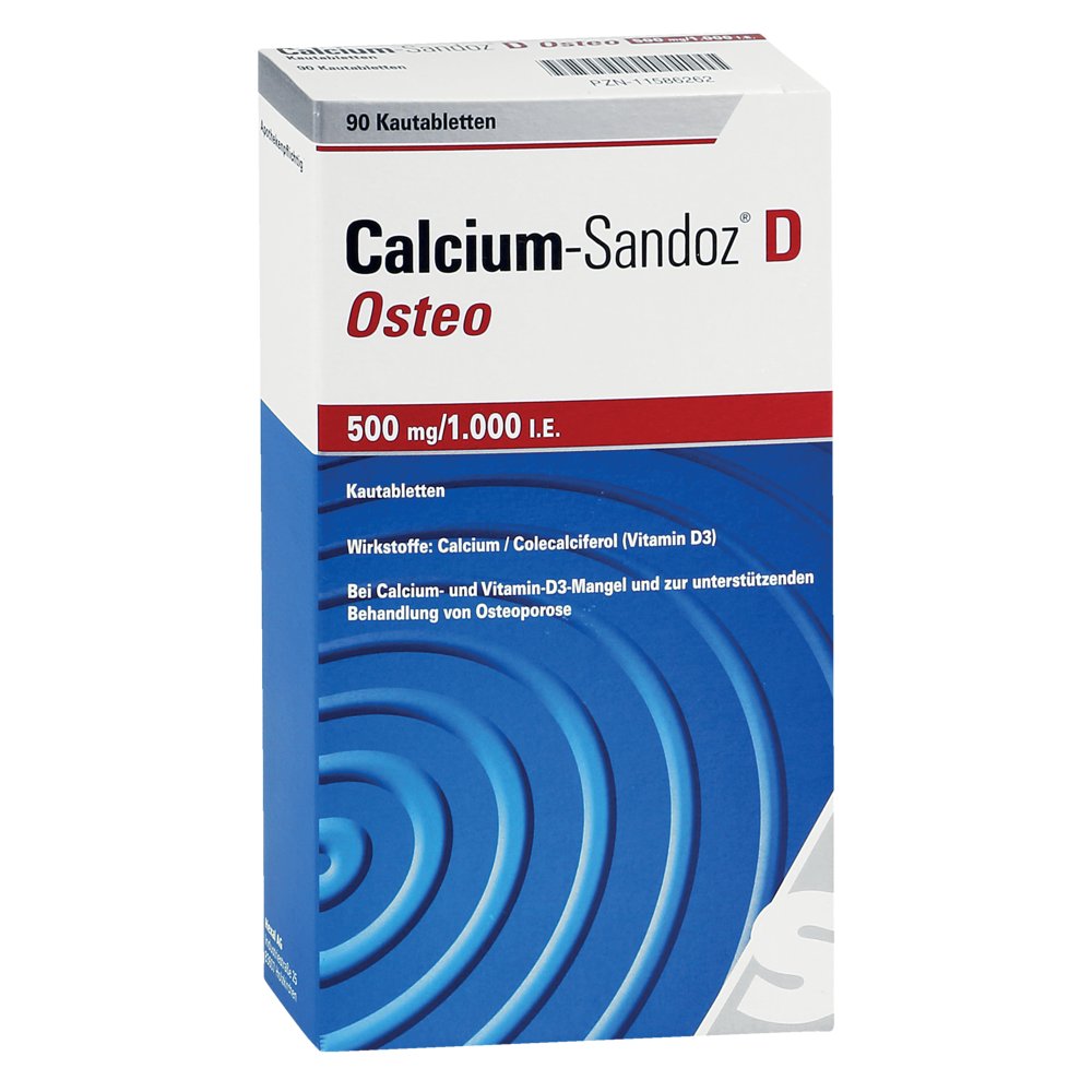 CALCIUM SANDOZ D Osteo 500 mg/1.000 I.E. Kautabl.