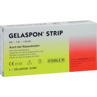 GELASPON Strip 1x1x4 cm Gelatineschwamm