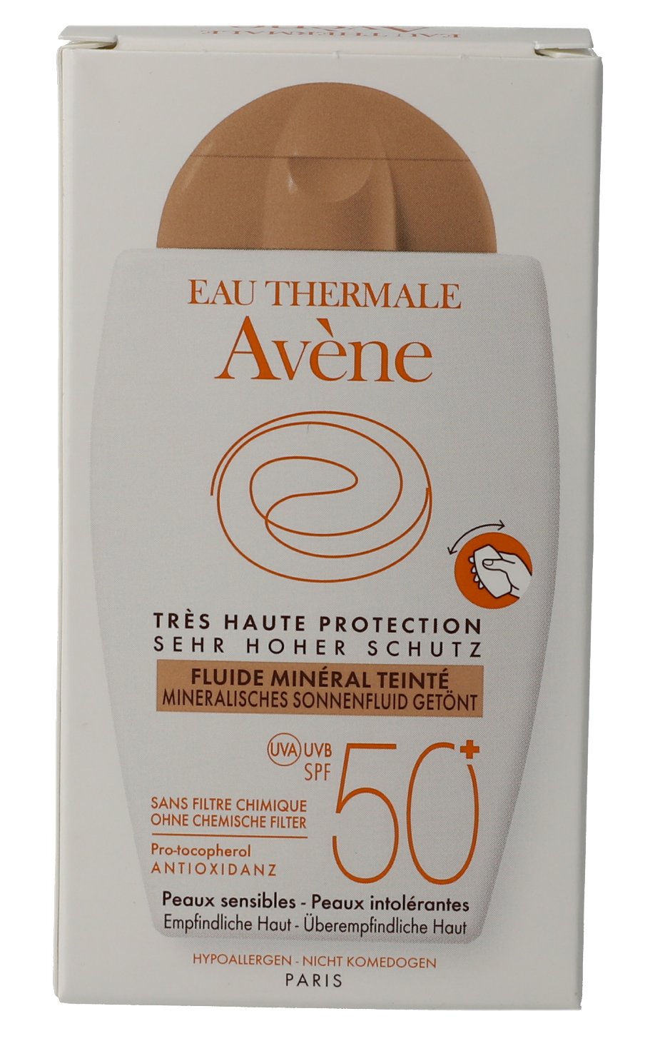 AVENE Mineralisches Sonnenfluid SPF 50+ getönt