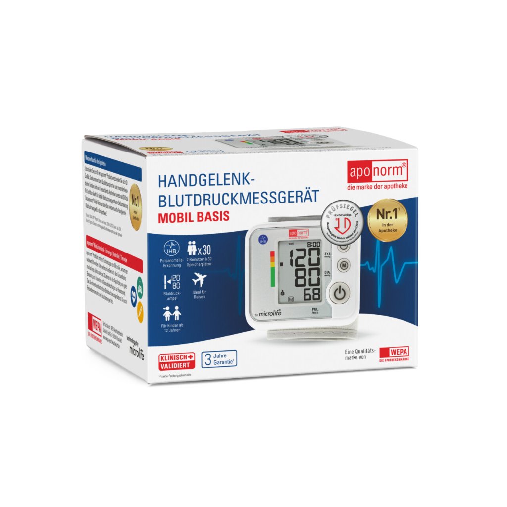 aponorm®  Mobil Basis Handgelenk-Blutdruckmessgerät