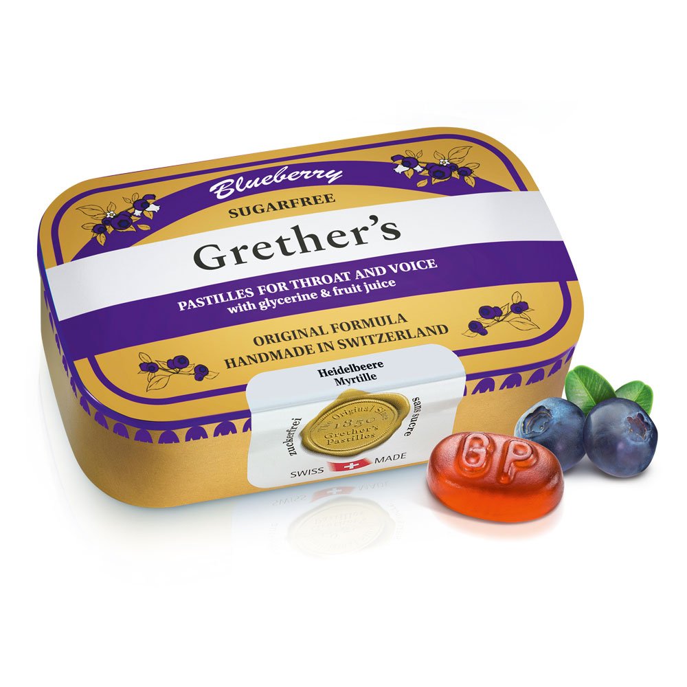 Grether's Pastilles Blueberry, zuckerfrei 110 g Dose