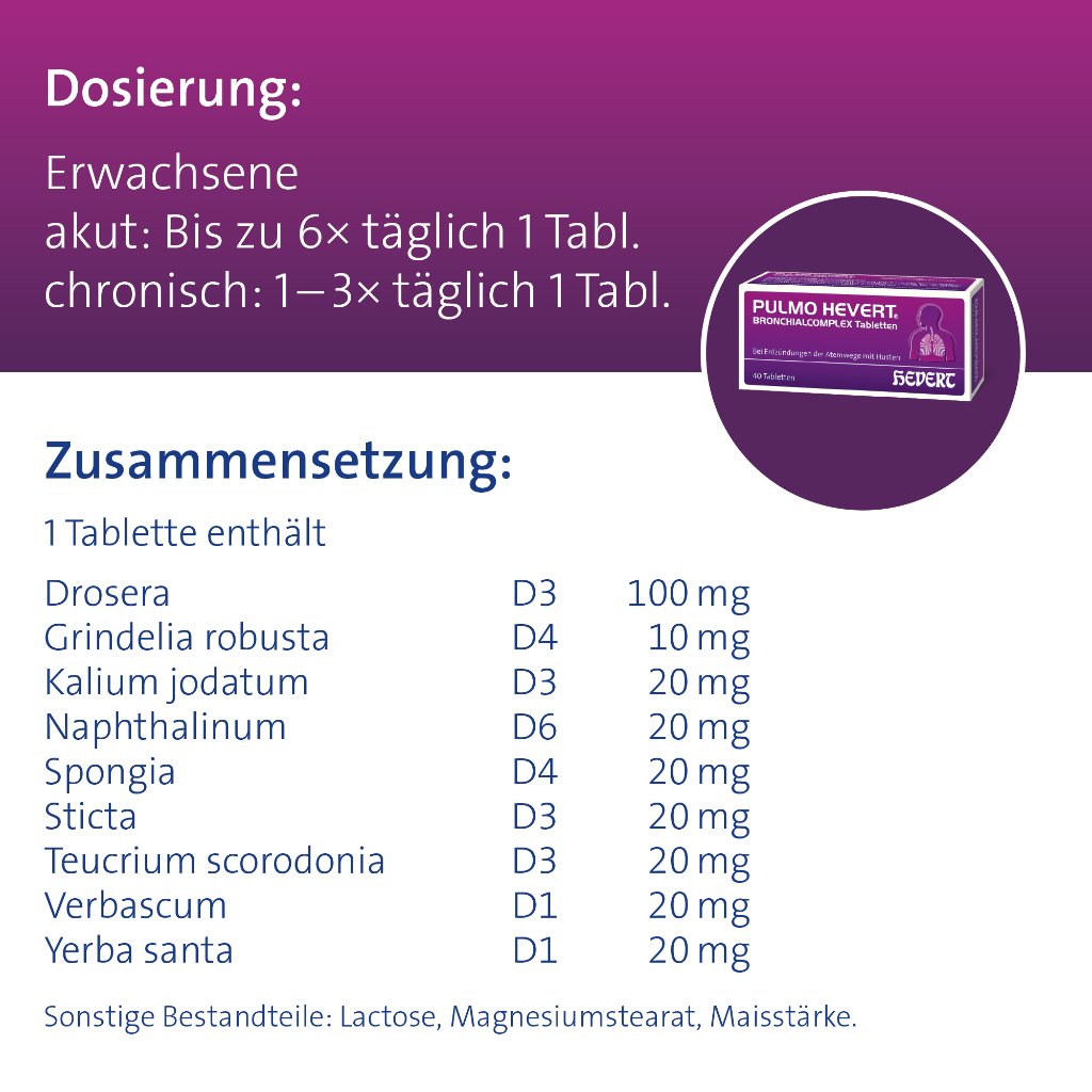 Pulmo Hevert Bronchialcomplex Tabletten