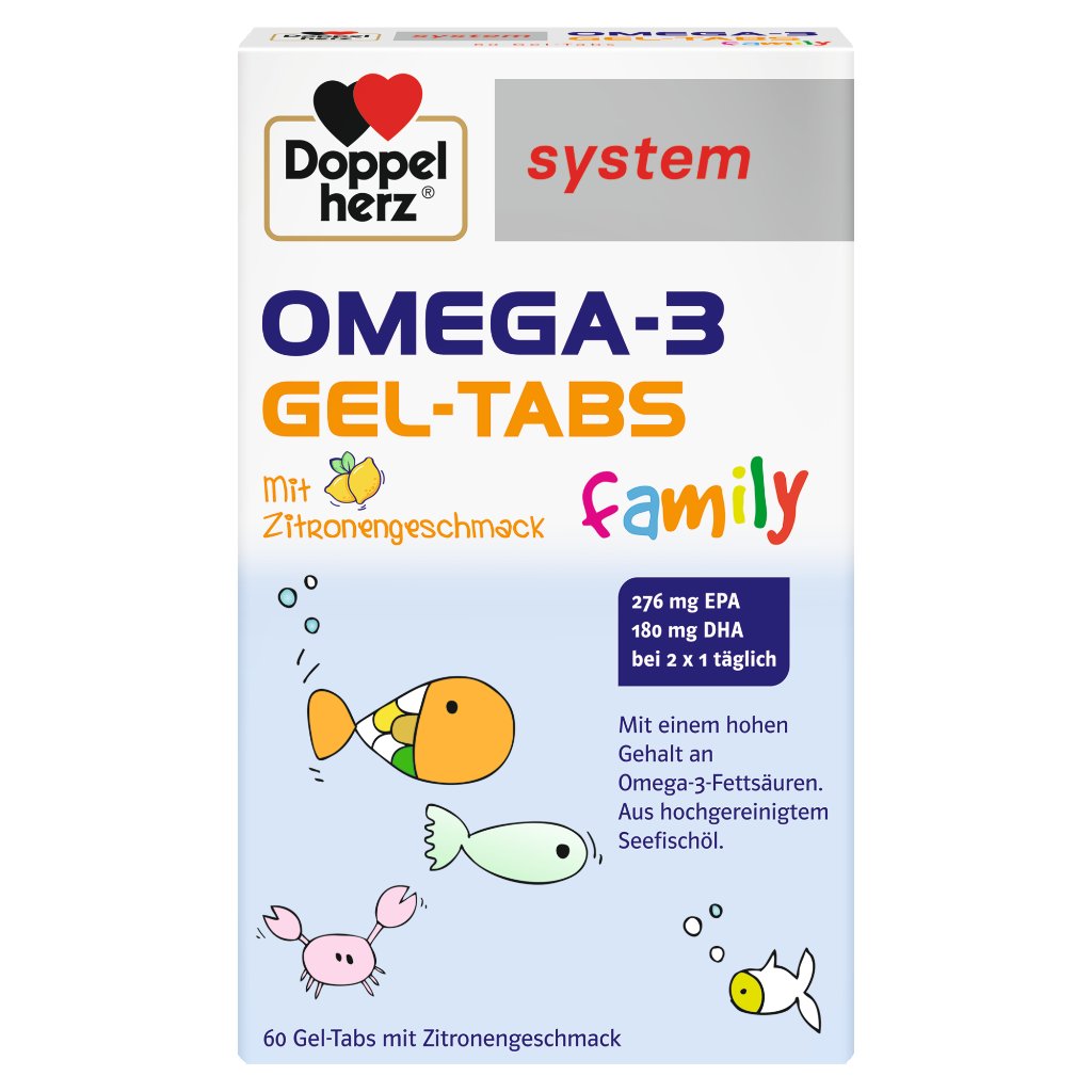 Doppelherz system OMEGA-3 family - Gel-Tabs zum Kauen