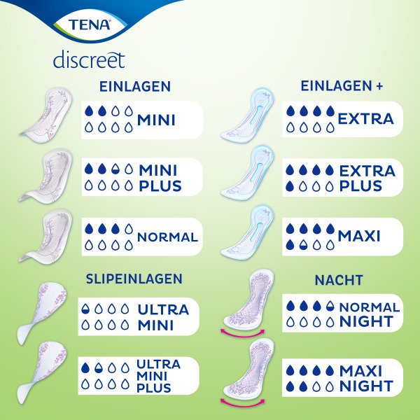 TENA LADY Discreet Inkontinenz Einlagen normal