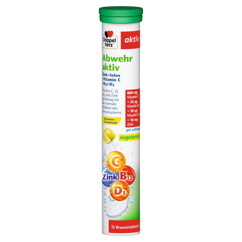 Doppelherz Abwehr aktiv Brausetabletten Zink+Selen+Vitamin C+B12+D3