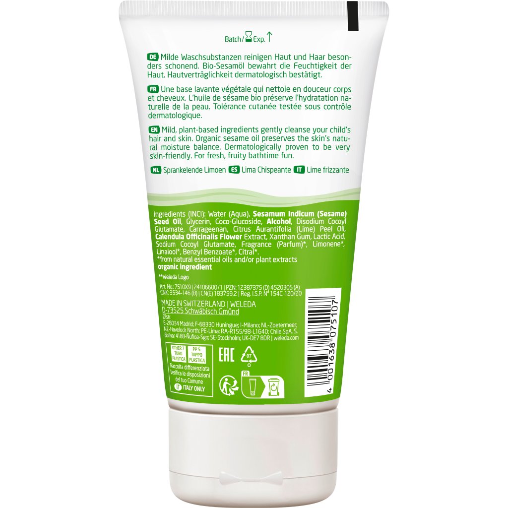 WELEDA Kids 2in1 Shower & Shampoo spritzig.Limette