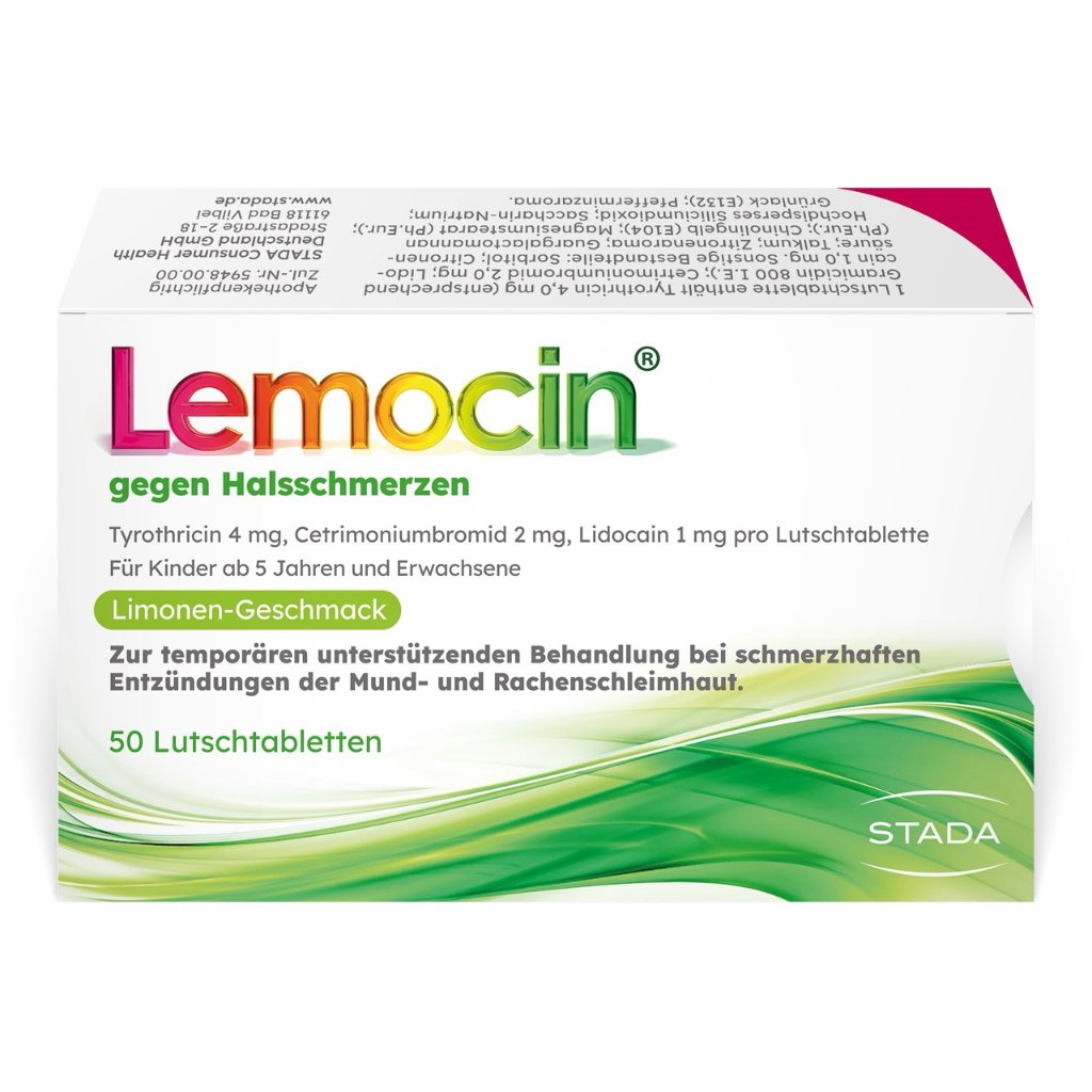 LEMOCIN gegen Halsschmerzen Lutschtabletten