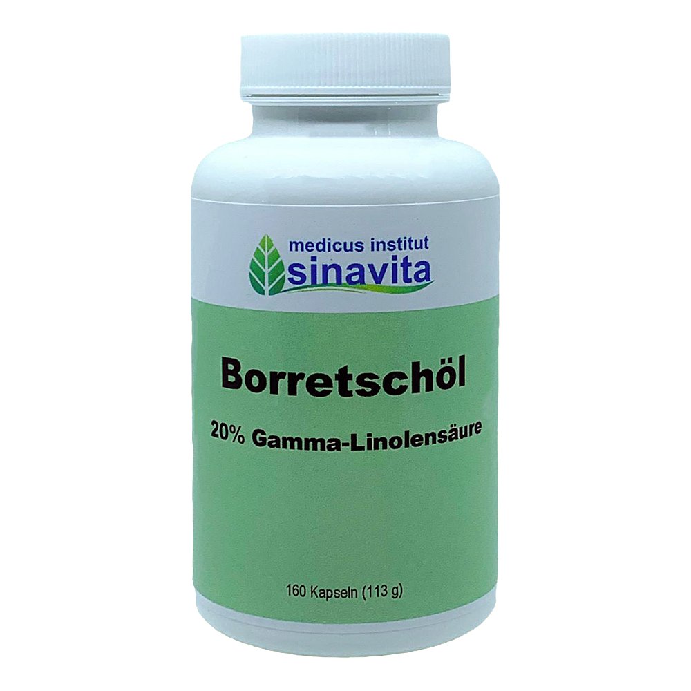 BORRETSCHÖL 20% Gamma-Linolensäure 160 Kapseln