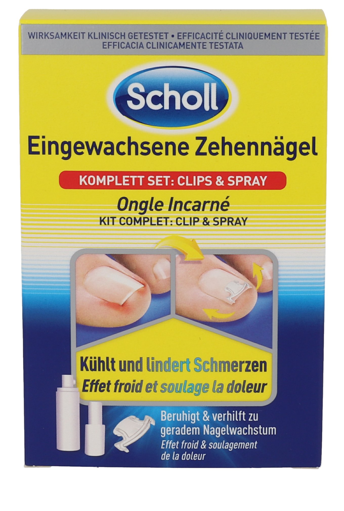 SCHOLL Eingewachsene Zehennägel Clips & Spray