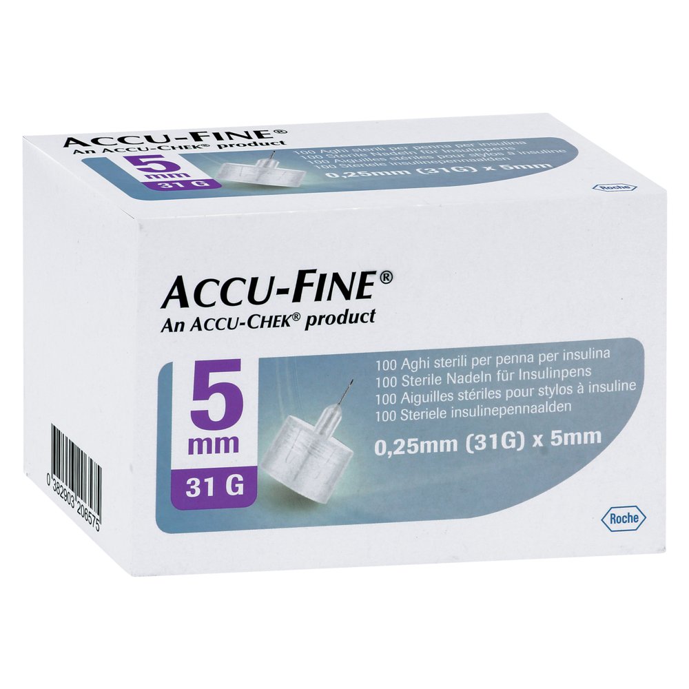 ACCU FINE sterile Nadeln f.Insulinpens 5 mm 31 G