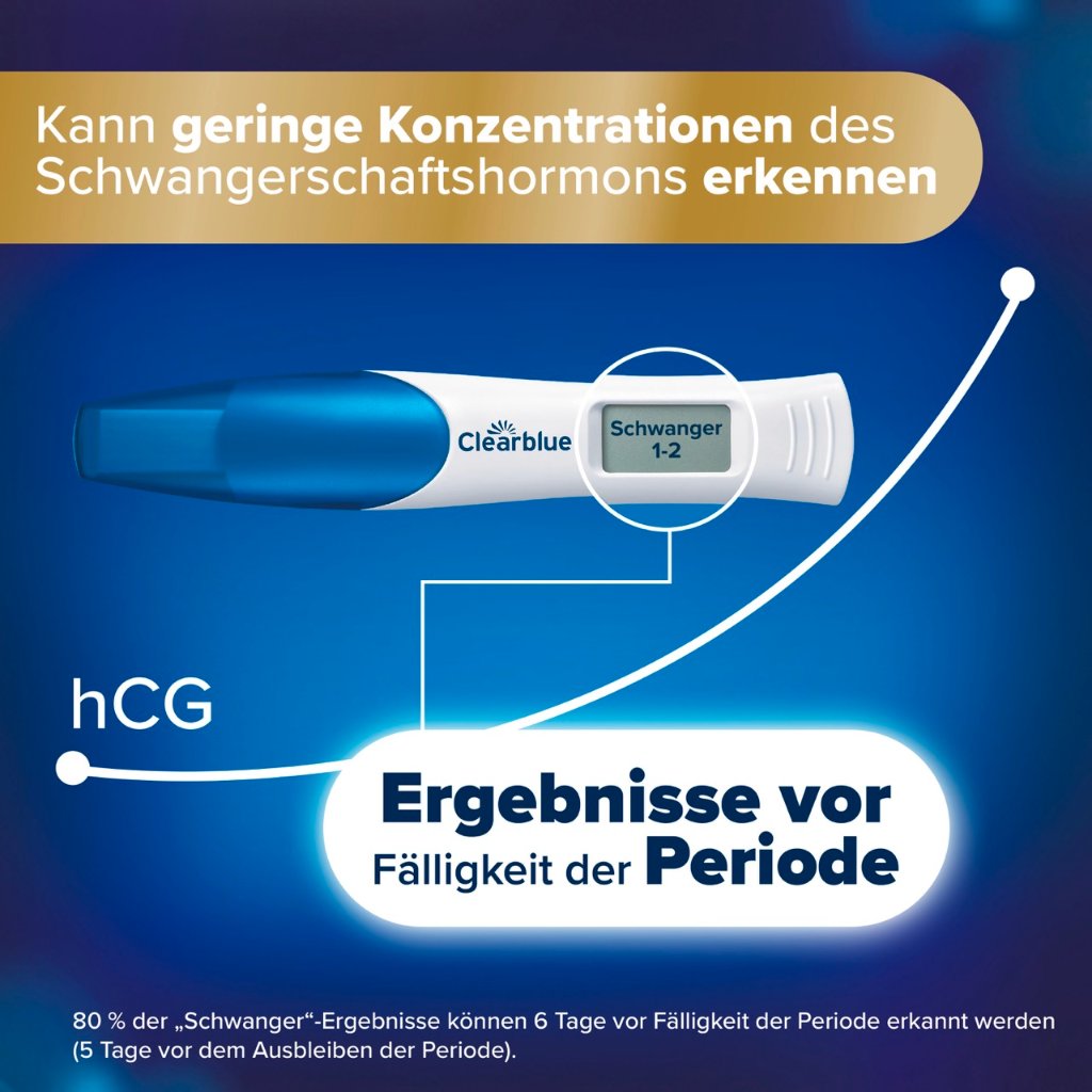 Clearblue Schwangerschaftstest Digital mit Worten &  Wochenbestimmung 2er
