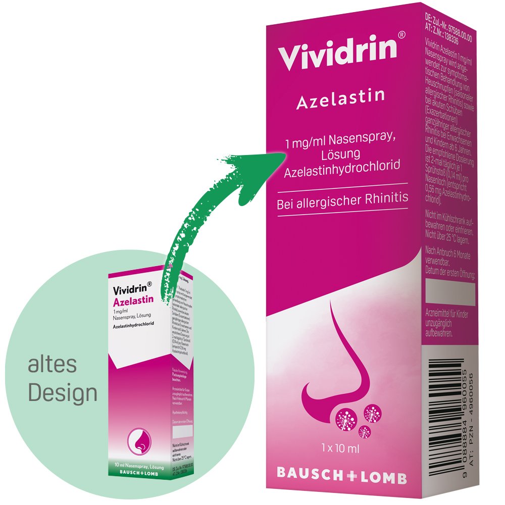 VIVIDRIN Azelastin 1 mg/ml Nasenspray Lösung