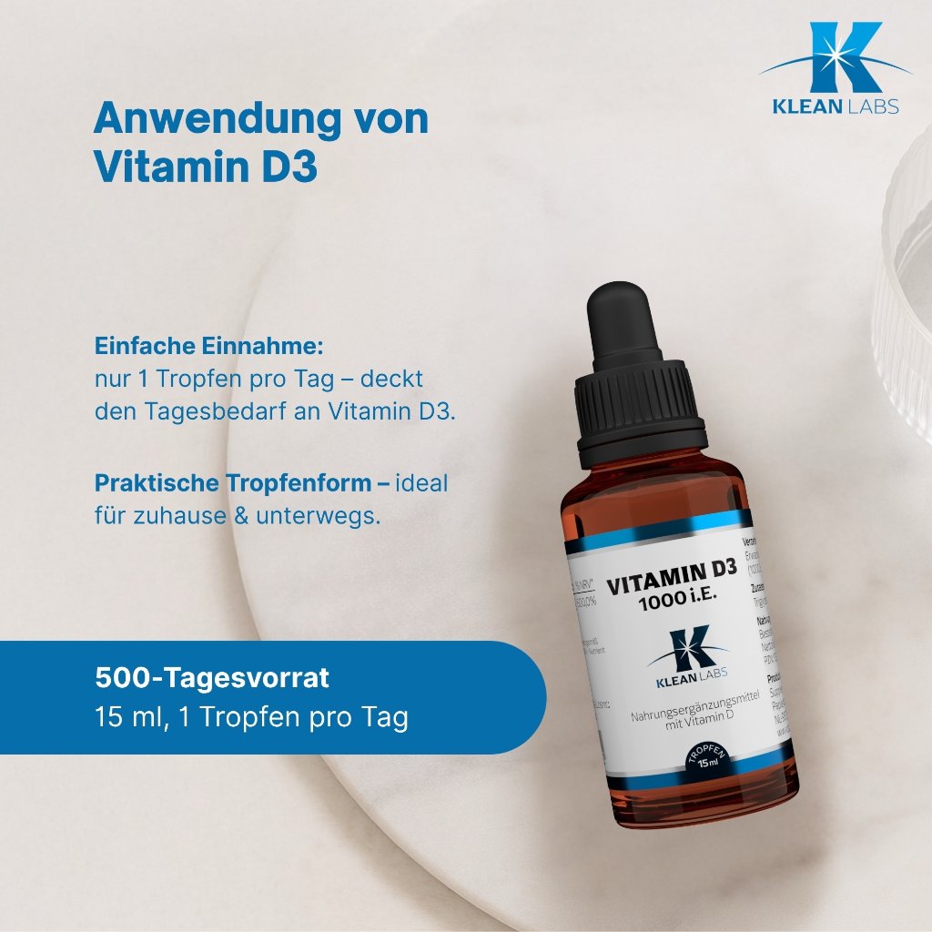Klean Labs Vitamin D3 1000 i.E. pro Tropfen