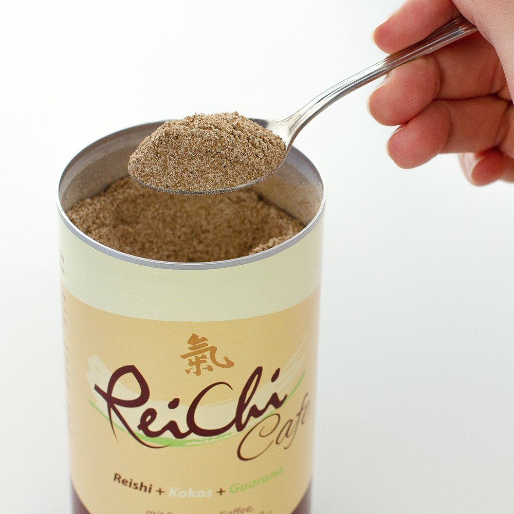 ReiChi Cafe Reishi-Pilz Espresso Kaffee Kokos vegan