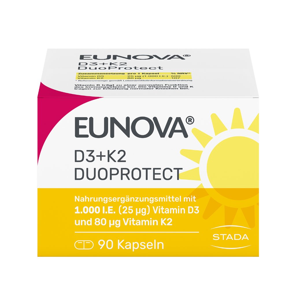 EUNOVA DuoProtect D3+K2 1000 I.E./80 μg Kapseln