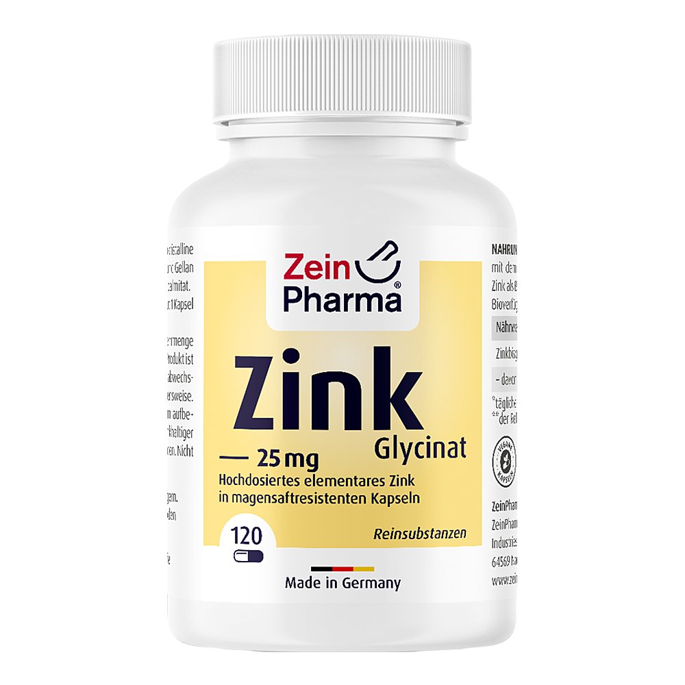 ZINK CHELAT 25 mg in magensaftresist.veg.Kaps.