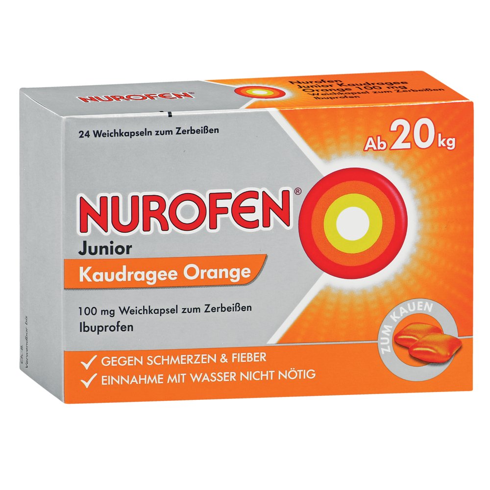 NUROFEN Junior Kaudragee Orange 100 mg