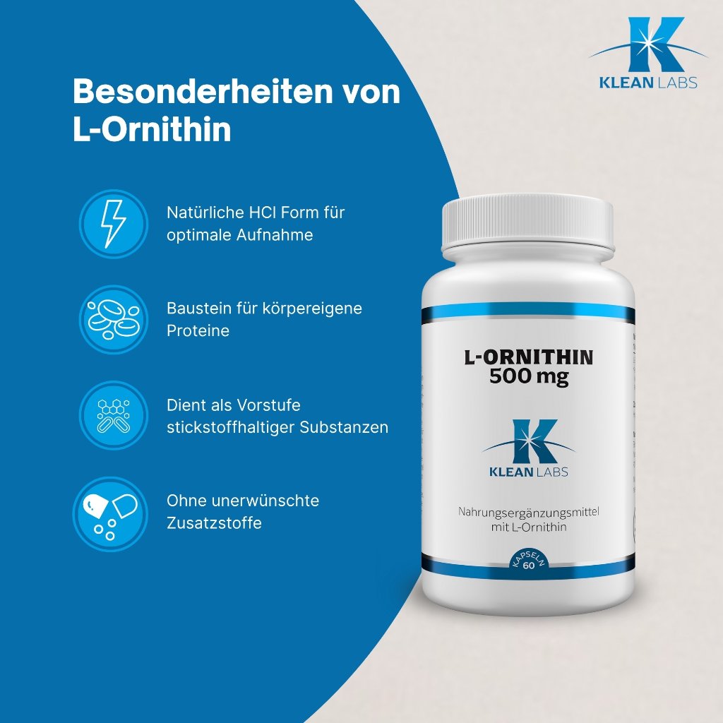 Klean Labs L-Ornithin 500mg