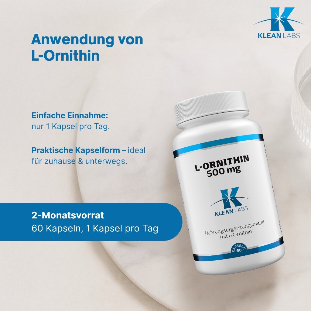 Klean Labs L-Ornithin 500mg