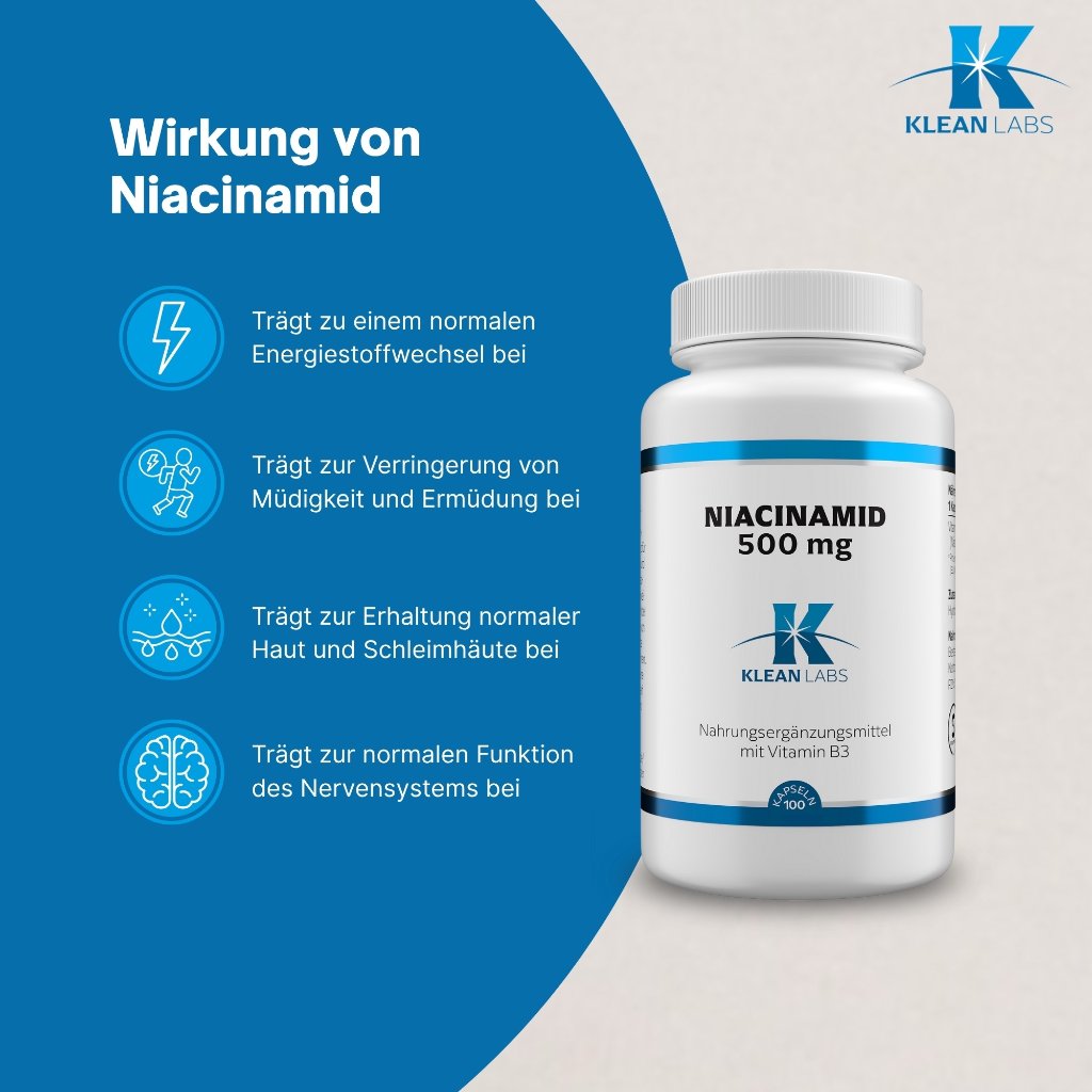 Klean Labs Niacinamid (B3) 500 mg