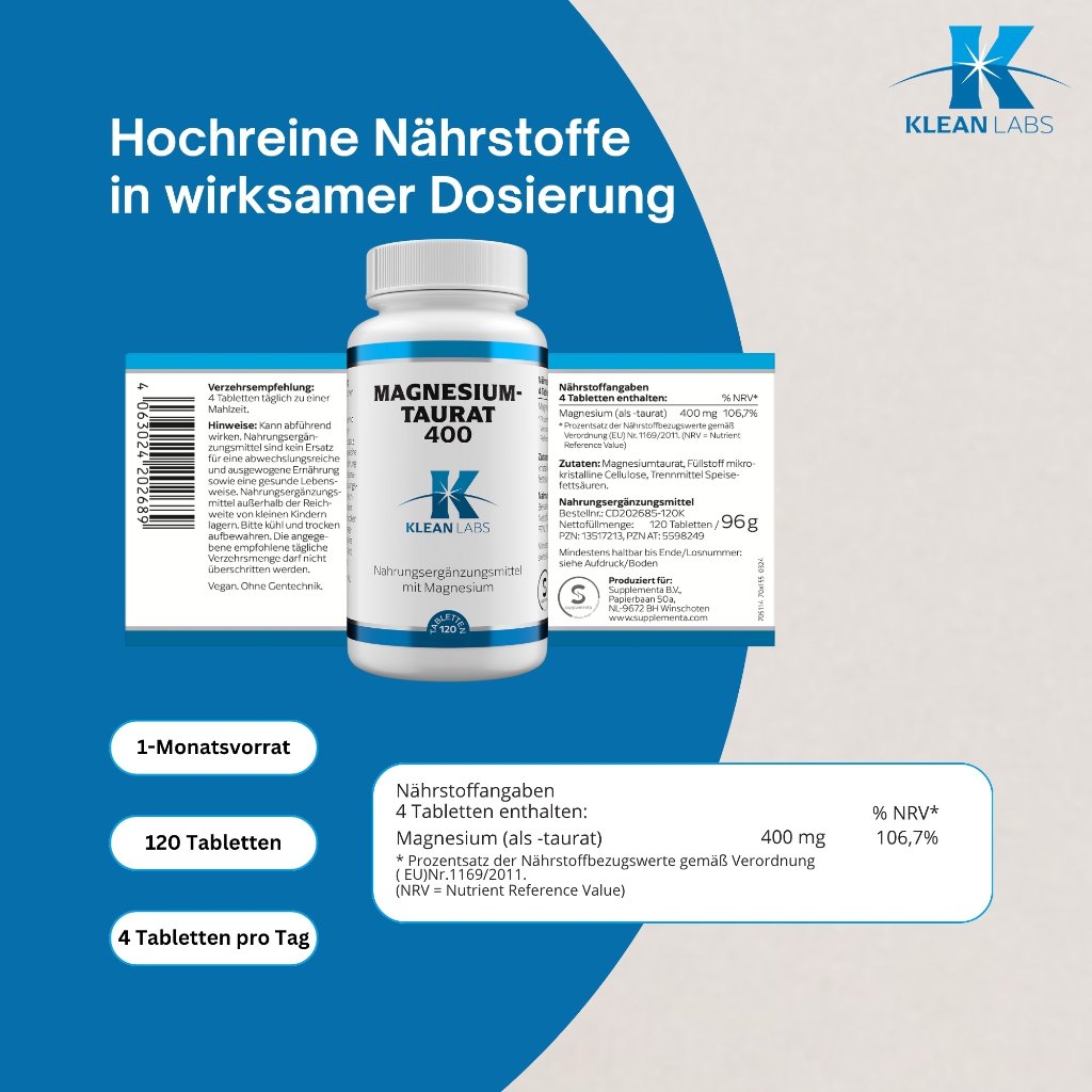 Klean Labs Magnesium Taurat 400